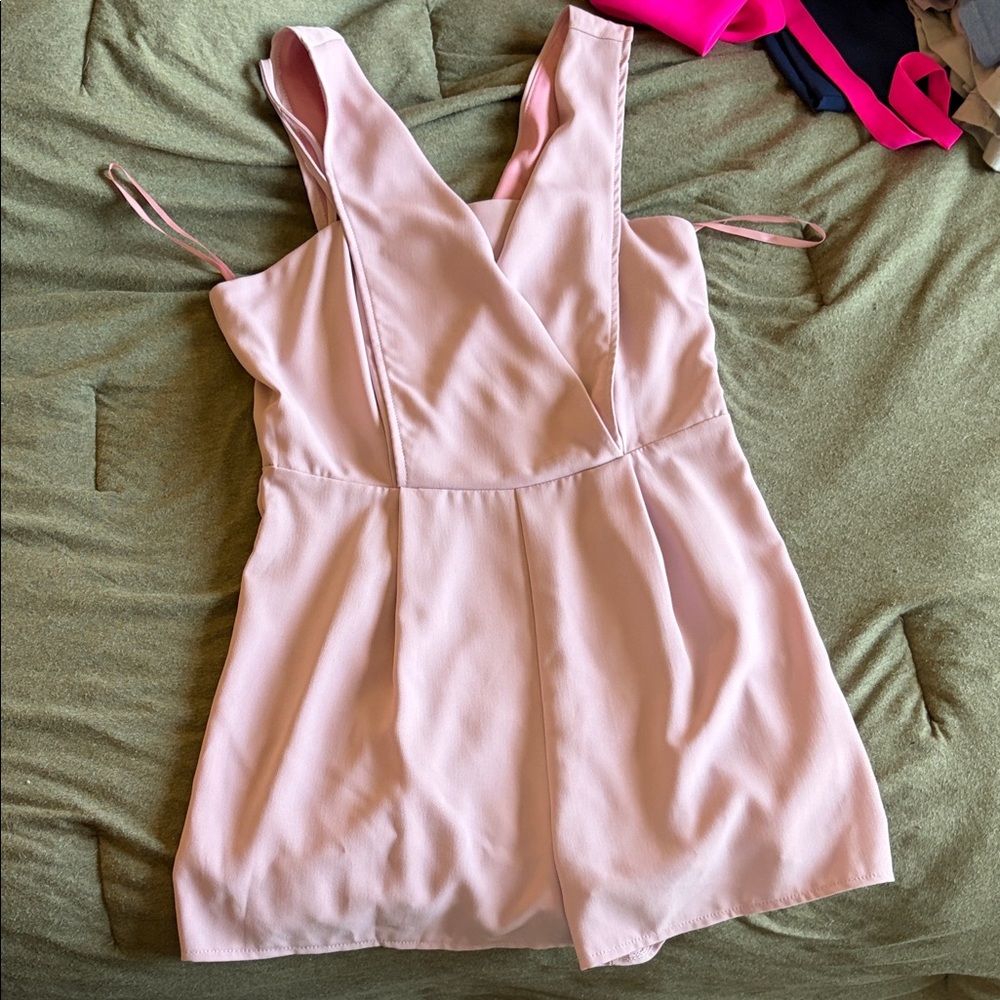 Pink Sleeveless Romper
